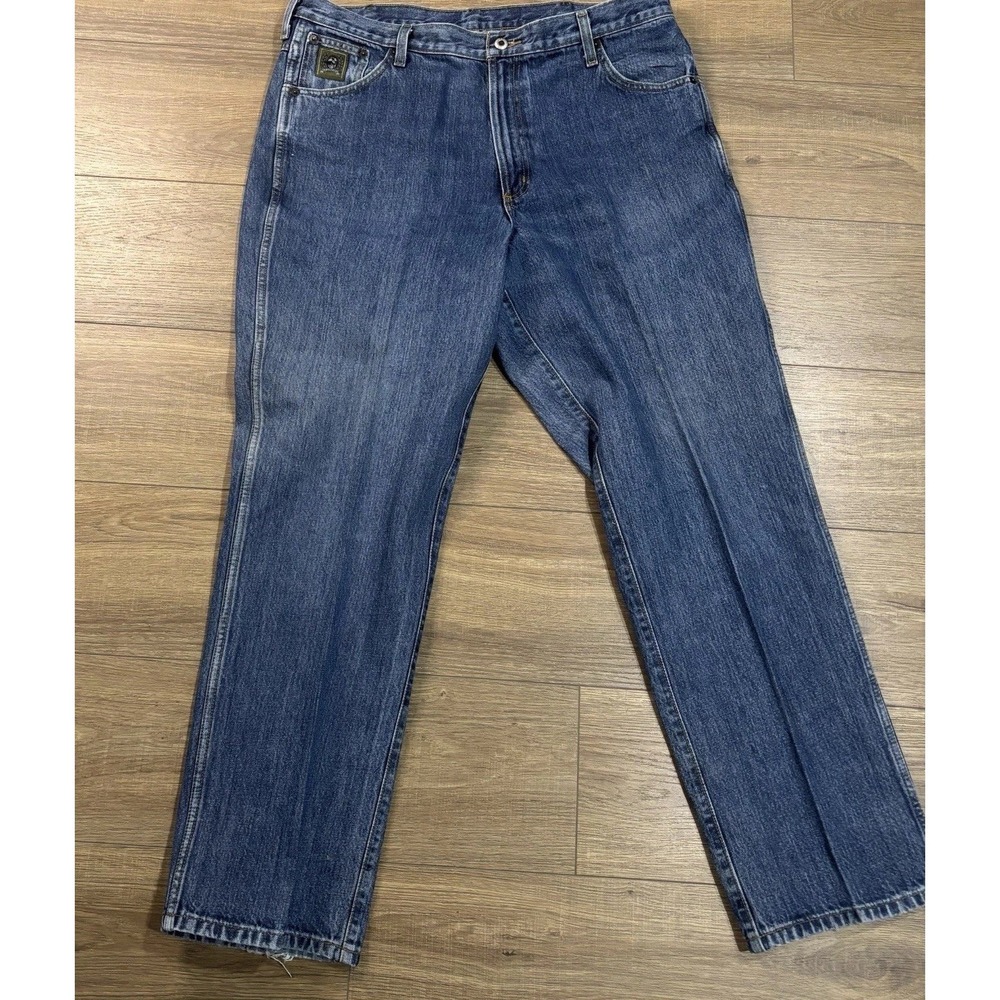 Cinch Jeans Mens 38x32 Blue Relaxed Tapered Fit Light Wash Denim EUC
